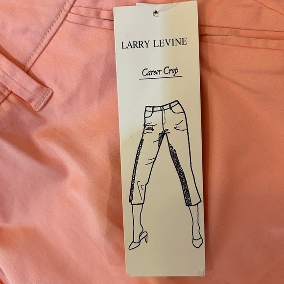 Larry Levine Soft Stretch Career Crop Pants Peach Capris Size 16  NWT - Picture 8 of 13
